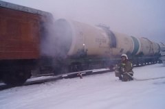 Пожар на поезде ликвидирован