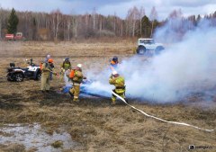 В Уватском районе прошло командно-штабное учение по ликвидации лесных пожаров