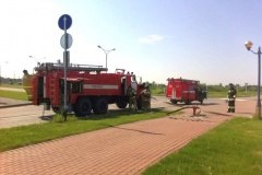 Учения по ликвидации возгорания проверили готовность к чрезвычайным ситуациям